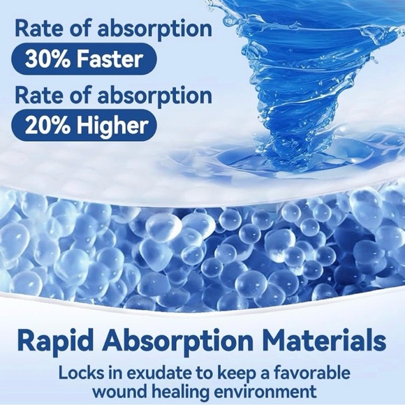 Dimora Silicone Wound Dressings Super Absorbent 10 Pack 6” x 6” Soft Wound Care - Picture 3 of 11